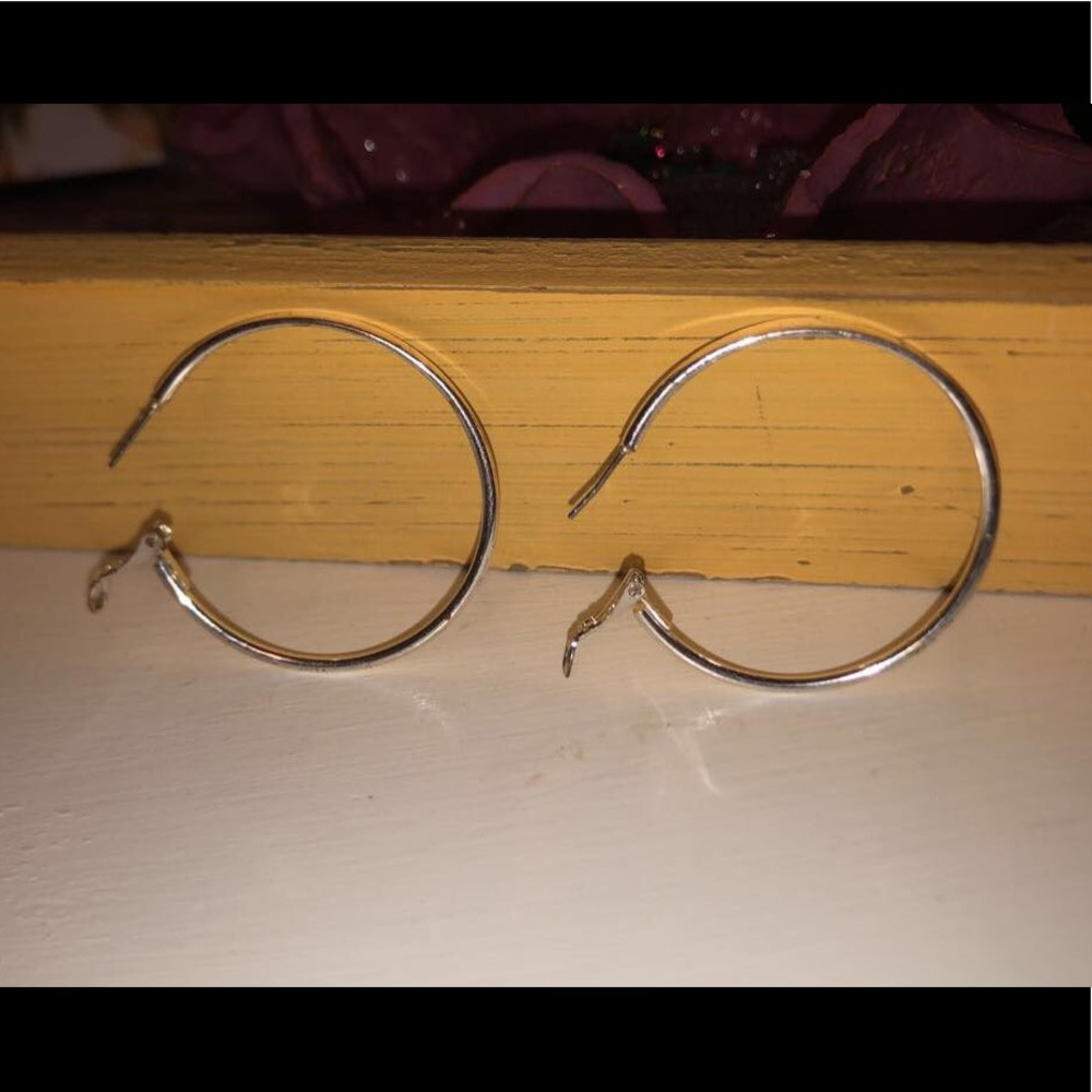 Large hoop earrings
